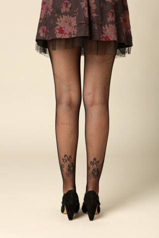 Flower Tattoo Fishnets
