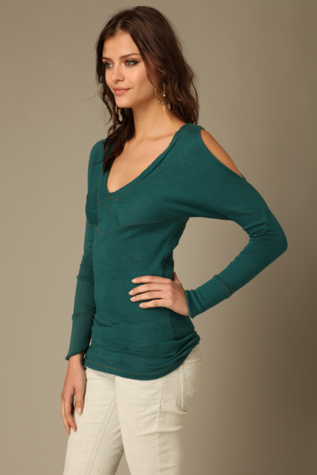 Slit Shoulder Dolman Top