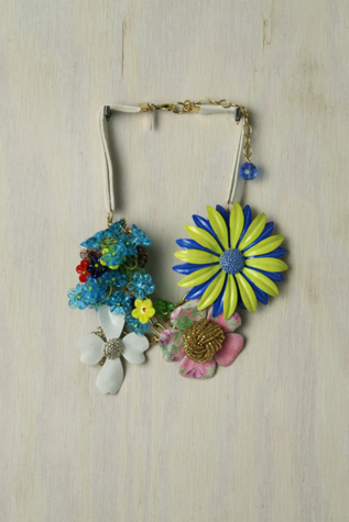 One of a Kind Vintage Flower Necklace