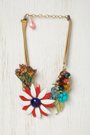 One of a Kind Vintage Flower Necklace