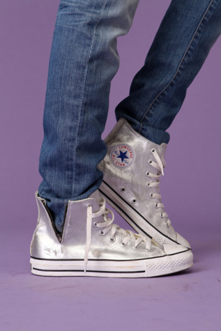 Metallic Zipper Converse
