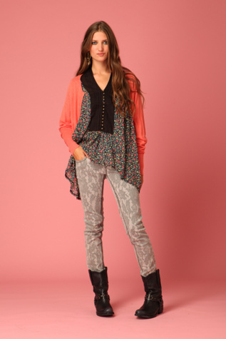 Lace Print Skinny Jean