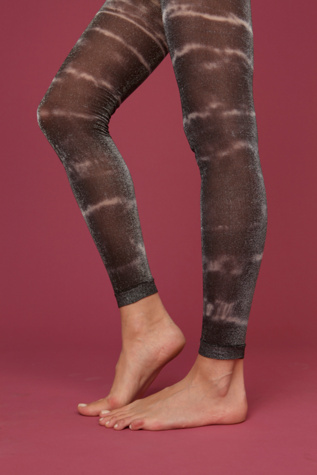 Tie Dye Lurex Footless Tight