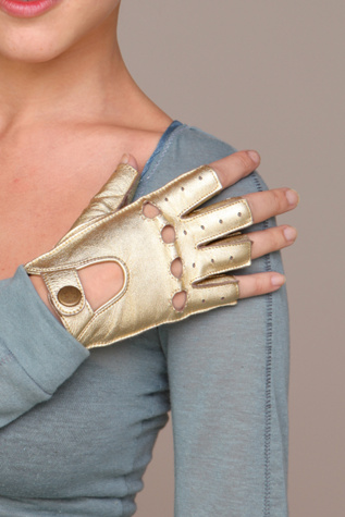 Metallic Driver Fingerless Glove