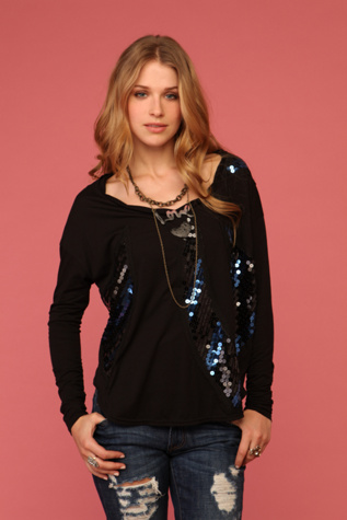 Sequin Trapeze Top