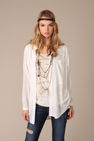 Sheer Button Up Top