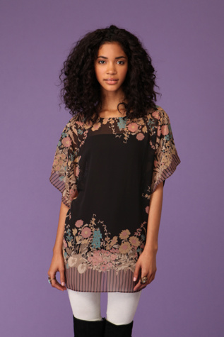 Lacey Floral Dolman Tunic