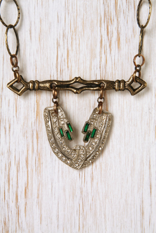Vintage Rhinestone One Of A Kind Necklace