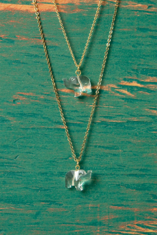 Elephant Crystal Layered Necklace