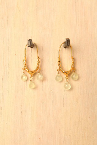 Green Drop Earrings