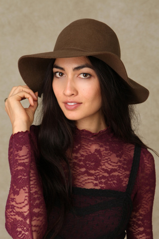 Janis Brimmed Wool Tall Hat