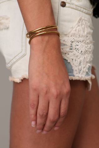 Jessica Seaton Brass Bone Bangle Trio