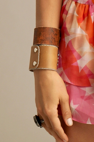 Printed Leather Cuff
