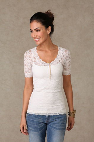 3/4 Sleeve Scandalous Lace Top