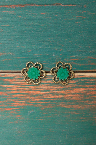 Flower and Leaves Studs
