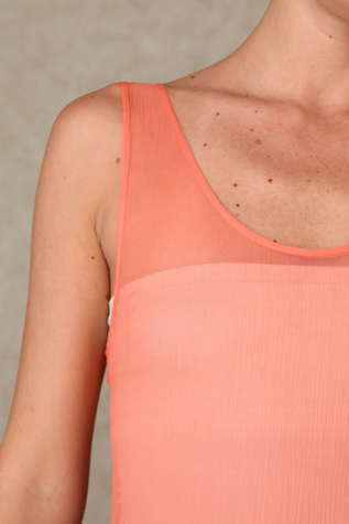 Chiffon And Mesh Slip