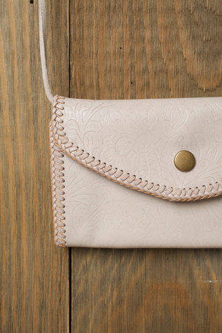 Embossed Leather Crossbody