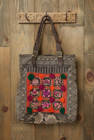 Embroidered Vintage Tote