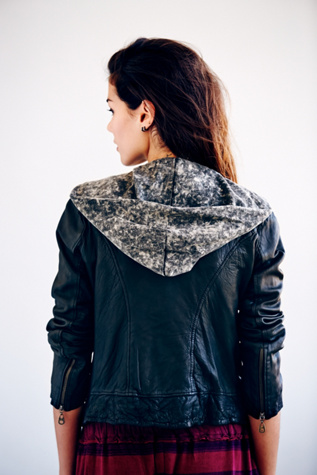 Doma Hooded Biker Jacket