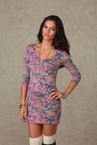 V Neck Printed Tunic