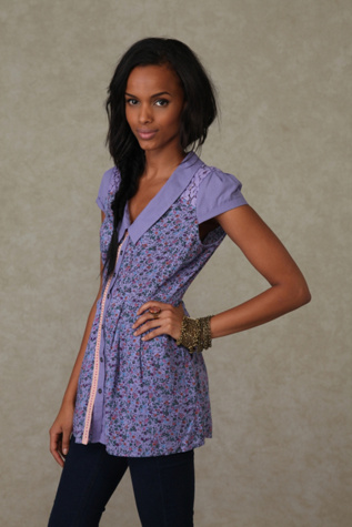Ditsy Peter Pan Top