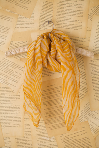 Vintage Yellow and White Scarf in Vintage-Jewelry