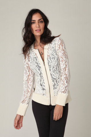 Always Rosey Lace Bomber
