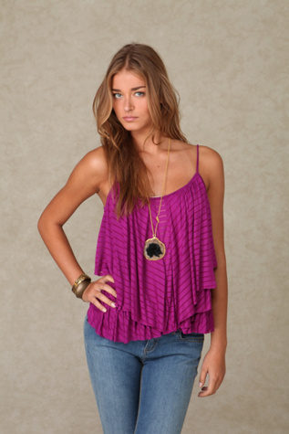 Strappy Scoop Neck Stripe Cami