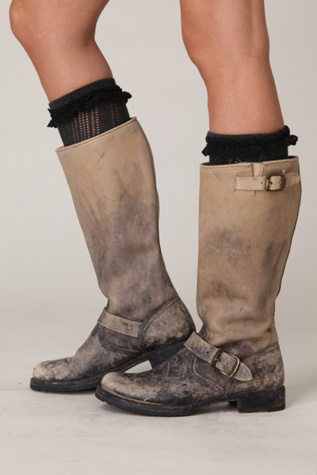 Stone Wash Slouch Boot