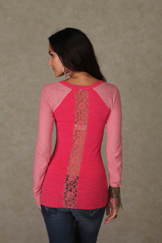We the Free Long Sleeve Lace Back Sweater