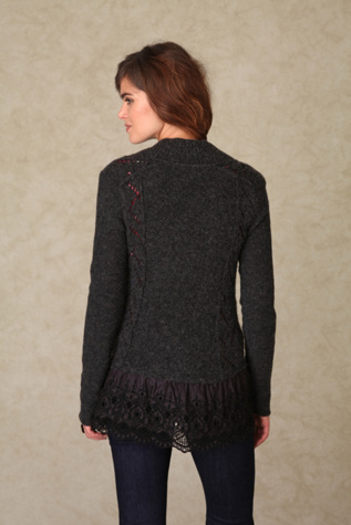 Eyelet Ruffle Cardigan