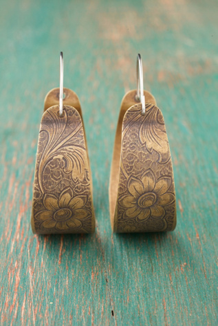 Petals Engraved Hoops