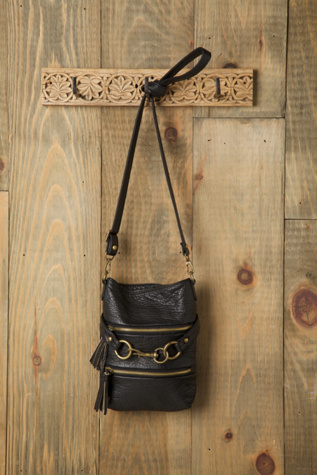 Double Zip Tassel Crossbody