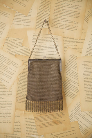 Vintage Metal Mesh Evening Bag with Fringe