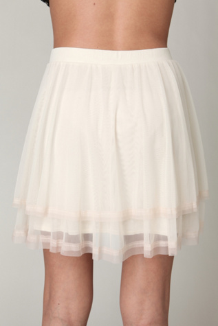 Colorblock Mesh Skirt