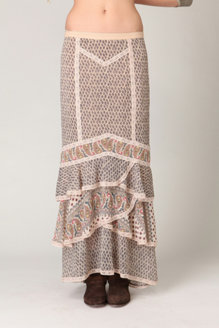 Double Print Maxi Skirt