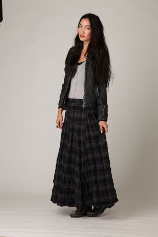 CP Shades Plaid Maxi Skirt
