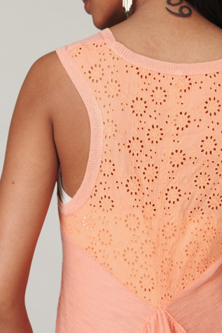 Eyelet Back Trapeze Tank