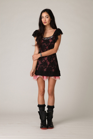 Lace Embroidered Shift Dress
