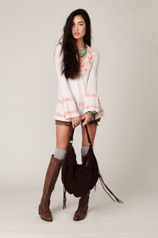 Scrunched Floral Tunic