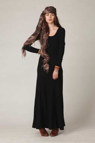 Maxi Scoop Long Sleeve Dress