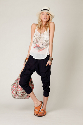 Kasil Parachute Slouch Pant at Free People Clothing Boutique :  pants harem pants kasil bottoms