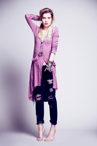 Ribbed Up Maxi Cardigan