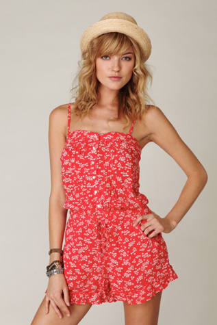 Print Cat and Mouse Romper