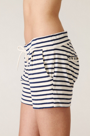 Striped Pleated Shorts