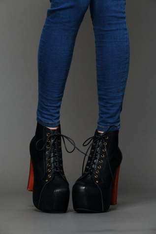 Black Distressed Leather