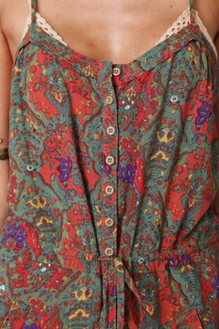 Washed Green Paisley