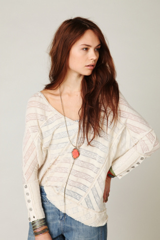 Boxy Sheer Stripe Pullover