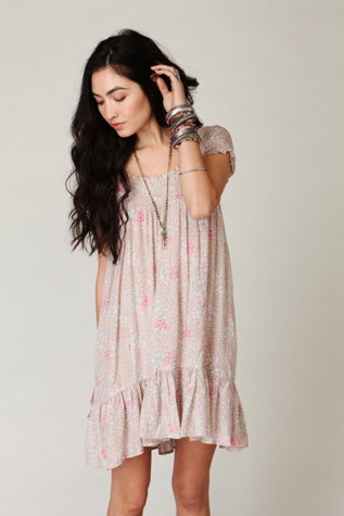 Printed Smocked House Dress