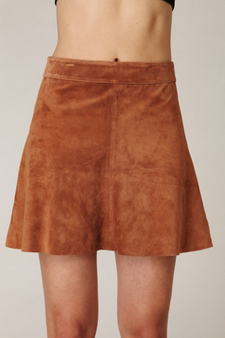 Suede Circle Skirt
